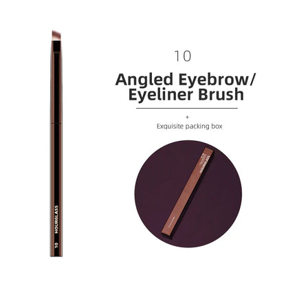 Hourglass Retractable Makeup Brush Set – Professional Eyeshadow, Foundation, Concealer, Powder, Bronzer, Blusher & Eyeliner Brushes