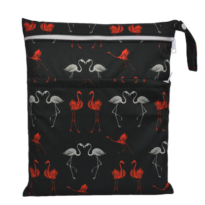 Sigzagor Wet & Dry Baby Diaper Bag – Waterproof Reusable Washable Nappy Bag with Double Zippers