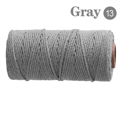 2mm 100M Macrame Cotton Cord – Twine Thread for DIY Crafts, Wall Hangings, Bohemian Wedding & Home Decor