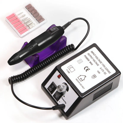 20000RPM Professional Nail Drill Machine Set - Low Noise Nail File Kit with Drill Bits & Gel Polish Remover Tools