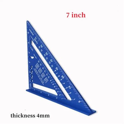 Metric Triangle Ruler for Woodworking | 7" & 12" Alloy Metal Carpenter Measuring Layout Tool