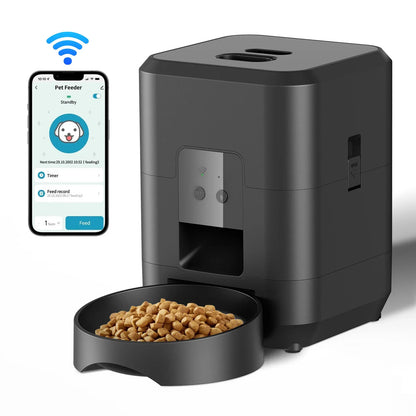 Smart Automatic Pet Feeder — Timed Cat & Dog Food Dispenser with Slow Feed Bowl