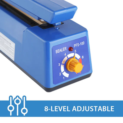 Manual Heat Sealer Machine: Impulse Sealer for 8 inch Plastic Bags - Shrink Wrap, Vacuum Sealer Packaging