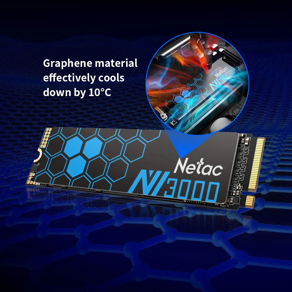 Netac NVMe M.2 SSD with Heatsink – 250GB/500GB/1TB/2TB PCIe 3.0x4 Internal Solid State Drive for Laptop & Desktop PC Upgrade