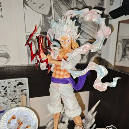 25cm One Piece Anime Figure — 5 Gear Nika Luffy PVC Statue, Collectible Model Toy, Gift for Fans