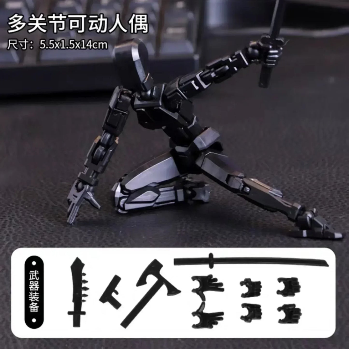 DIY Luminous T13 Multi-Joint Shapeshift Robot & Dog – 3D Printed Movable Mannequin Action Figures for Kids & Gifts