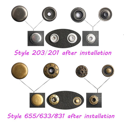 Metal Snap Fasteners Button Kit with Installation Pliers – Sewing Accessories for Jackets, Clothing & Leather Craft