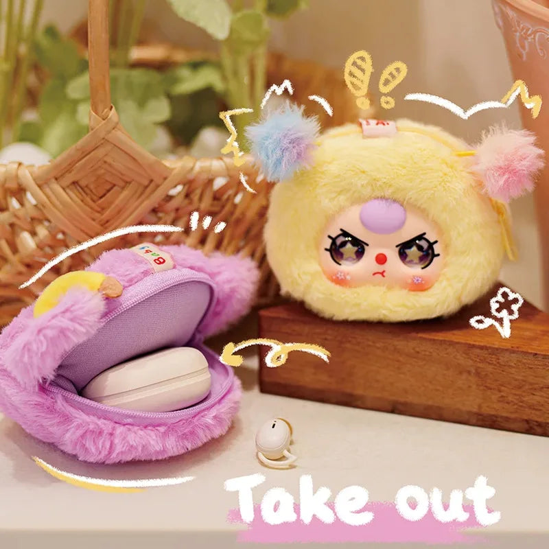 Baby Series Plush Blind Box Set — 3 Mini Storage Pouches, Earphone & Makeup Bag Mystery Gift Pendant