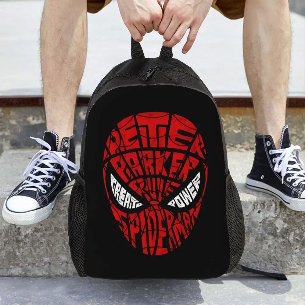 Custom Spider-Man Web Backpack – Water-Resistant School & College Bag for Men and Women