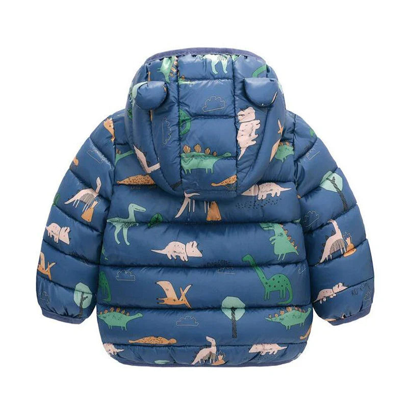 Baby Lightweight Hooded Down Jacket – Warm Zipper Coat for Boys & Girls (0-5 Years), Winter Outerwear Gift