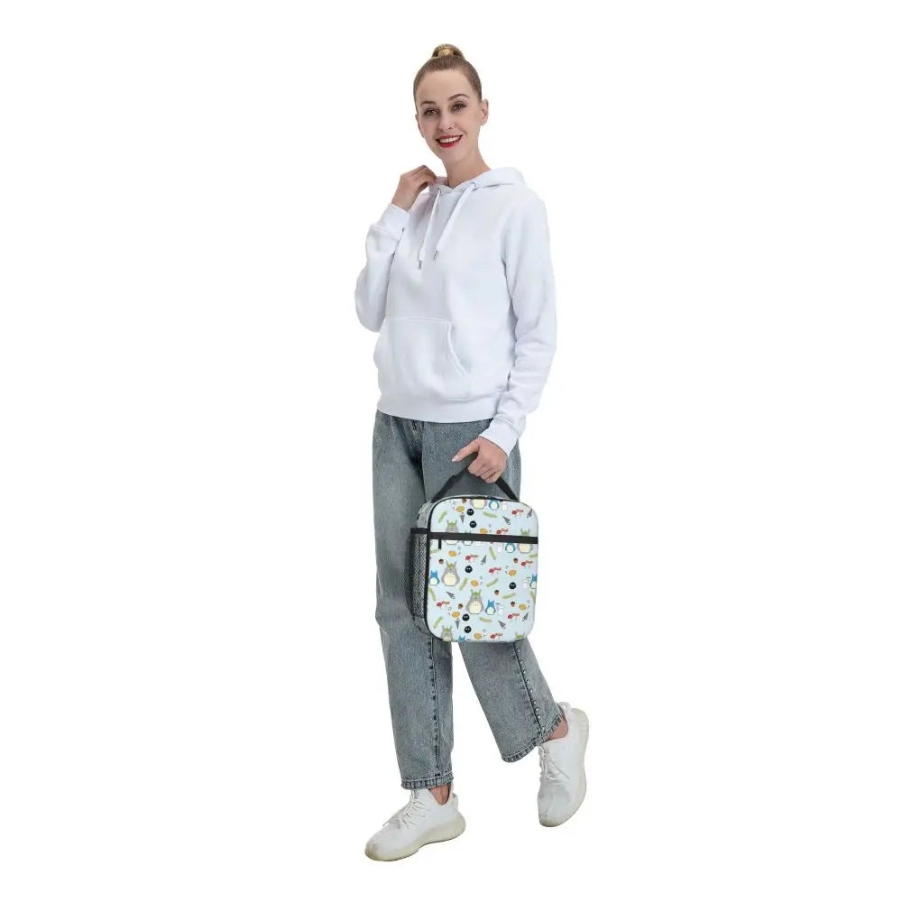 Totoro Miyazaki Anime Insulated Lunch Tote Bag – Portable Thermal Cooler for School & Office