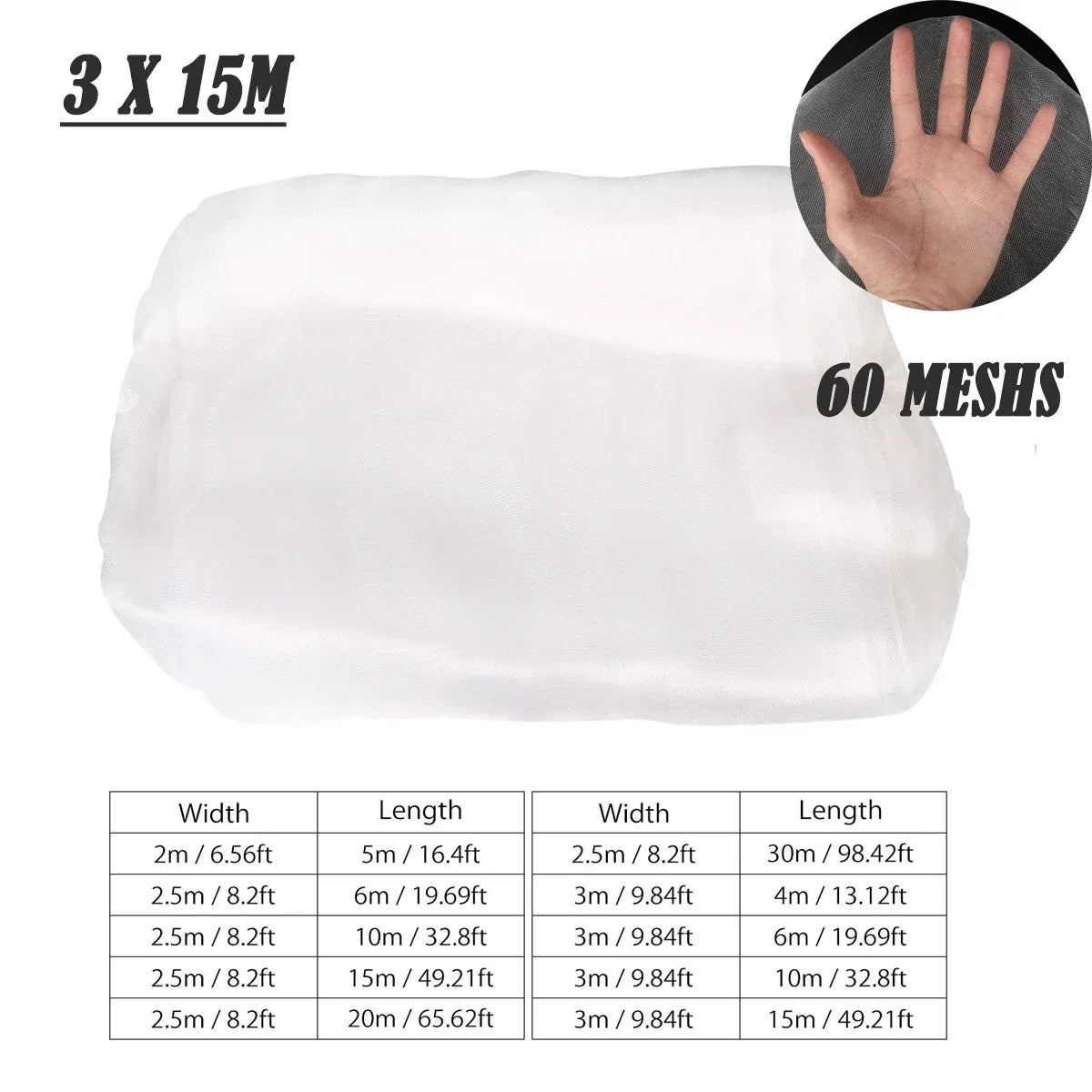 Garden Insect Protection Net – Greenhouse Protective Cover for Flowers, Vegetables, and Fruit Plants
