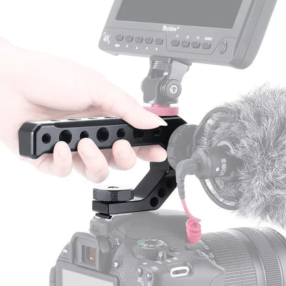 Top Handle Grip for DSLR & Mirrorless Camera – Handheld Stabilizer with Cold Shoe Mount Compatible with SmallRig Camera Rig Accessories