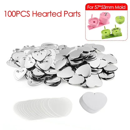 25/32/37/44/58/75mm Badge Maker Molds - DIY Button Press Machine, Interchangeable Die Mould for Round Badge Punching