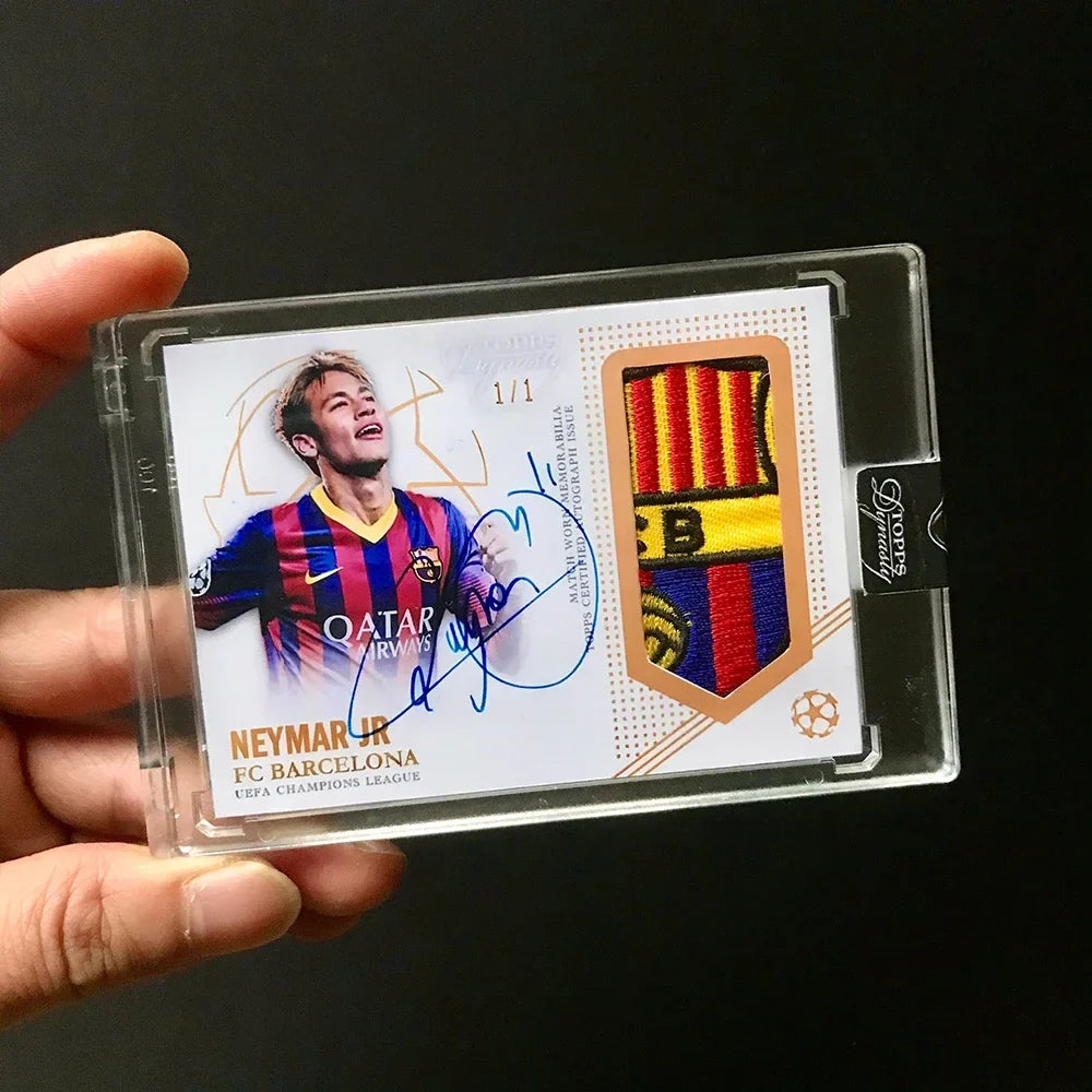 Panini DIY Jersey Card – Messi, Ronaldo & Neymar Signed Collectible, Homemade Birthday & Christmas Gift