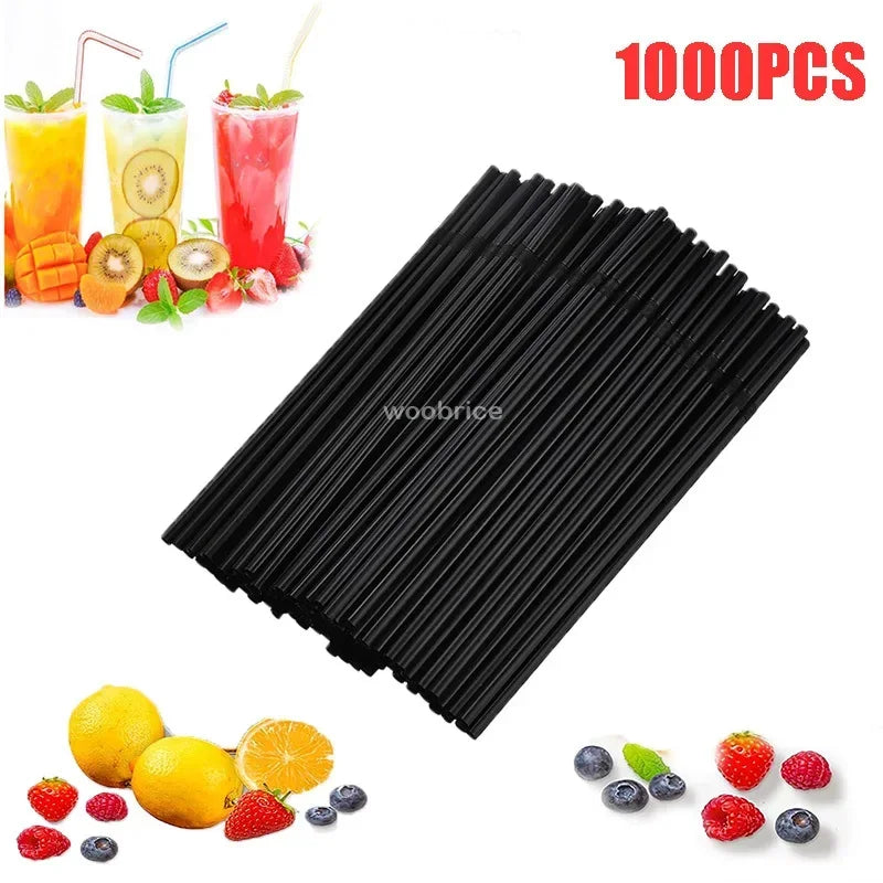 Multicolor Plastic Drinking Straws – Reusable Cola & Cocktail Straws for Bar, Party, Wedding, and Kitchen Use, Wholesale Pajitas