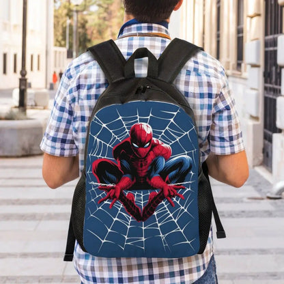 Custom Spider-Man Web Backpack – Water-Resistant School & College Bag for Men and Women
