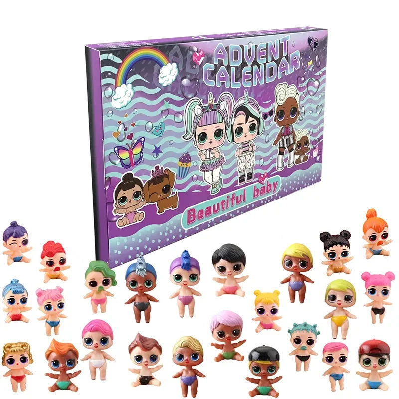 L.O.L. Surprise! Advent Calendar — 24PCS Action Figure PVC Models, Christmas Countdown Toy Gift for Kids