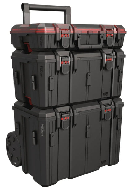 Hyper Tough Hyper Stack 3-Piece Modular Rolling Toolbox – Heavy Duty Tool Storage System