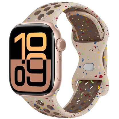 Silicone Apple Watch Strap - Breathable Wristband for Watch 11/10/9/8/7 Ultra 3/2 SE Series 49mm-41mm