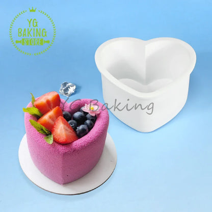 Dorica Silicone Dessert Mold — Single Bento Round, Heart, Square & Star Pudding, Mousse & Chocolate Baking Pan for DIY Cakes and Pastries