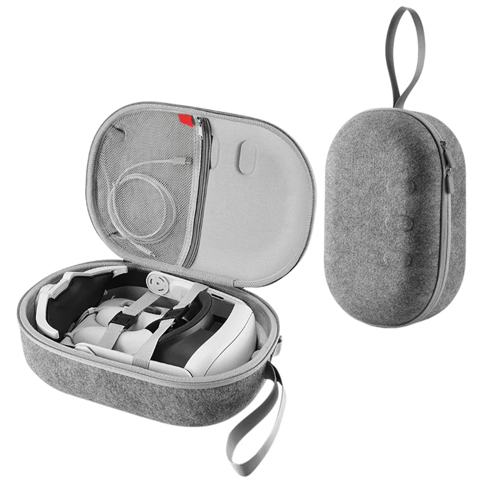 Portable Carrying Case for Meta Quest 3 - Travel-Sized VR Storage Bag with Larger Capacity, Protective EVA Material for Quest 3 Accessories