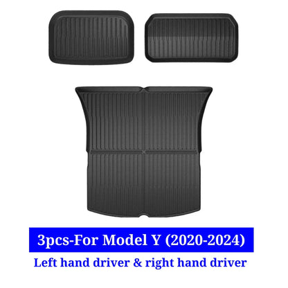 XPE All-Weather Floor Mats for Tesla Model 3/Y (2021-2024) – Waterproof Non-Slip Rubber Trunk Cargo Liner