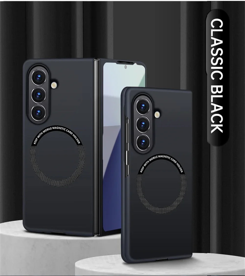 Samsung Galaxy Z Fold 3/4/5/6/7/8 Ultra Thin Skin Feel Case - MagSafe Magnetic Wireless Charging Cover