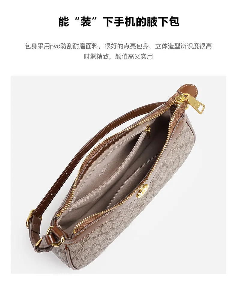 Designer Luxury Women’s Underarm Tote Bag – Fashionable Single-Shoulder Crossbody Bag for Commuting