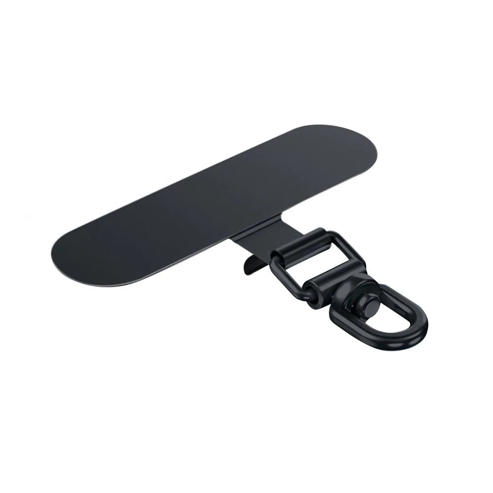 360° Rotatable Stainless Steel Phone Lanyard Clip Patch – Ultra-Thin Self-Adhesive Mobile Phone Tether Tab Holder for Case Strap Attachment