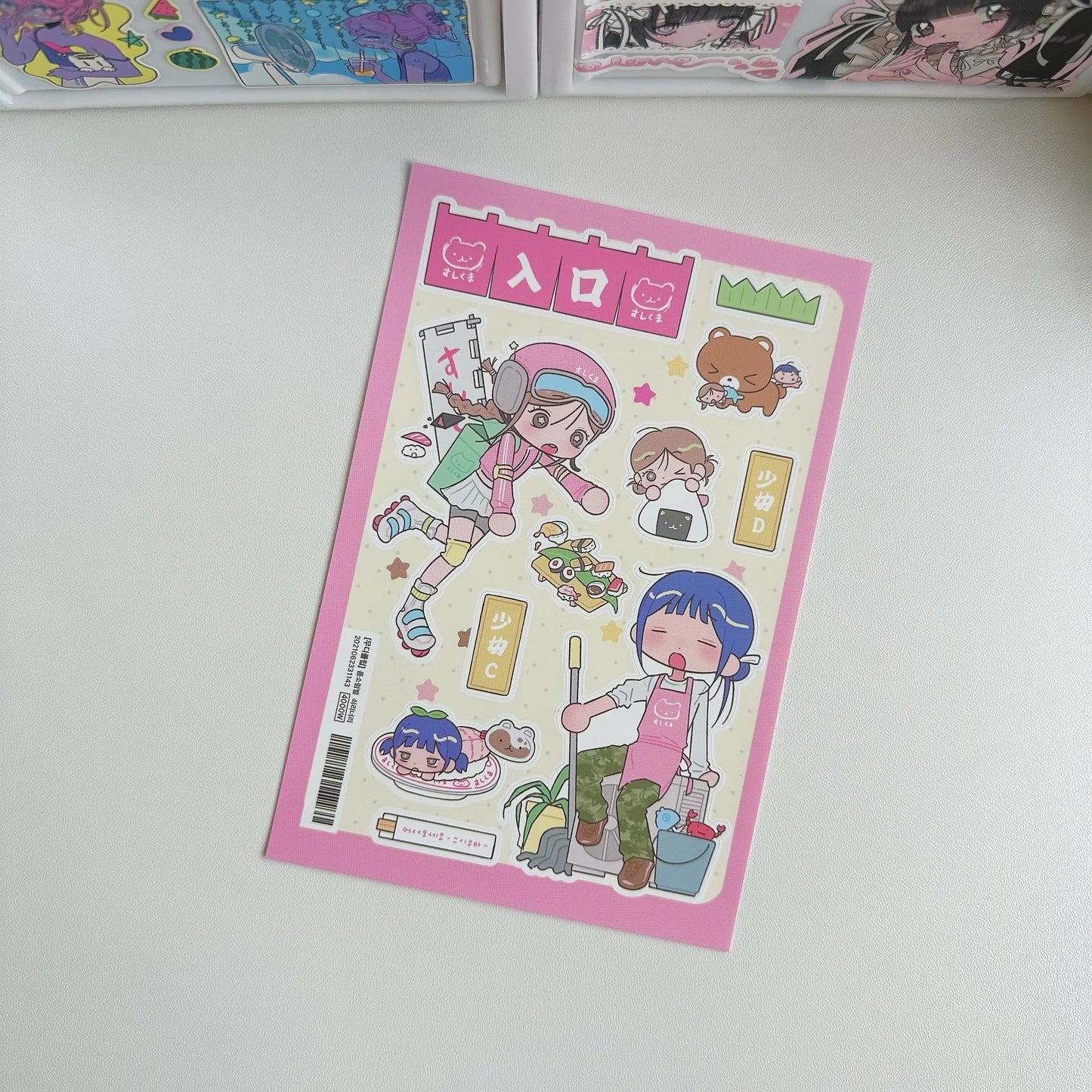 Cute Shibuya Girl Kawaii Stickers – Y2K Cartoon Scrapbook & Diary Decorative Stickers