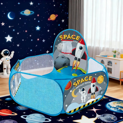Foldable Kids Play Tent - Large Pop-Up Ball Pool Toy Enclosure for Indoor & Beach Fun