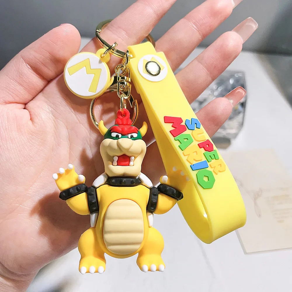 Super Mario Bros Keychain – 27 Cute Cartoon Character Action Figure Toy Doll Gift for Kids