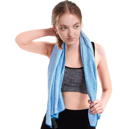 Microfiber Quick Dry Gym Towel – Silver ION Odor-Free Absorbent Workout Towel for Fast Sweat Drying