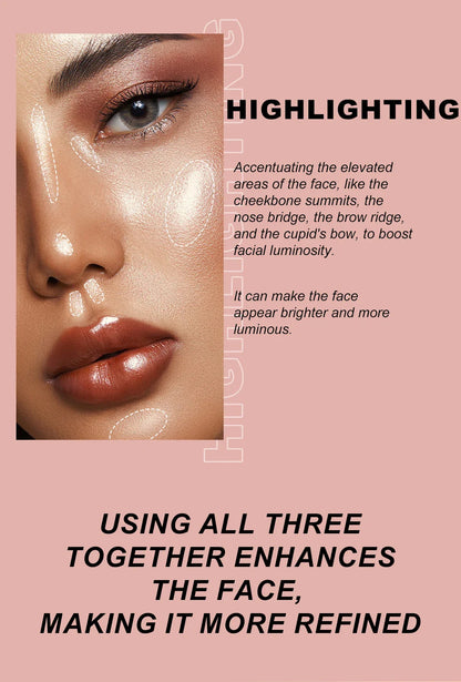 YOUNG VISION Air Cushion Powder Blusher – High Gloss Stick, 6 Color Options for Liquid Rouge Makeup
