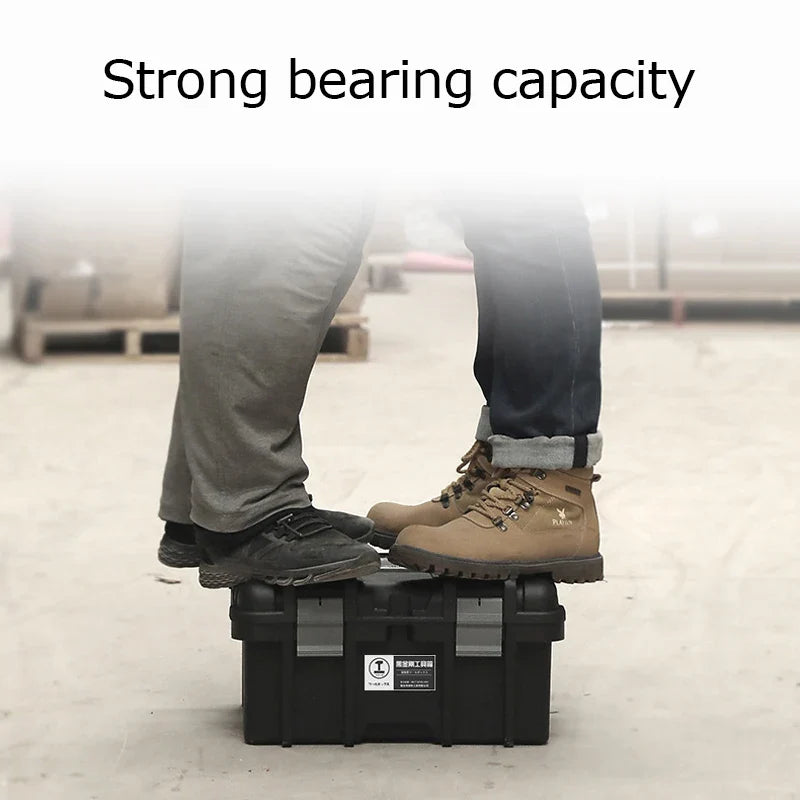 Large Portable Toolbox — Height-Adjustable Tool Organizer Suitcase for Garage, Workshop & Hardware Parts