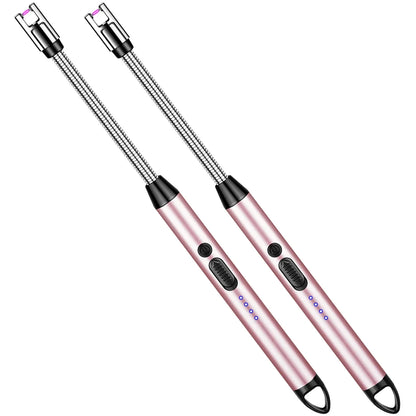 360° Type-C Rechargeable Windproof Plasma Lighter – Curved Flameless USB Arc Ignition Tool for BBQ, Kitchen, Candle & Gas Stove Use