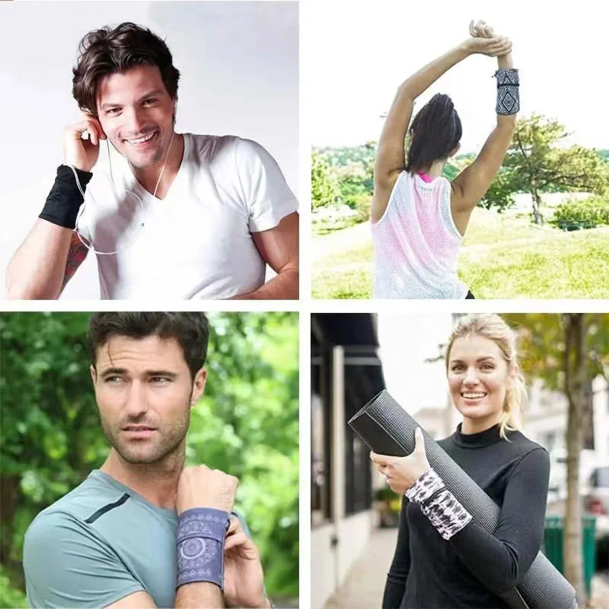 Lightweight Zipper Running Wrist Wallet Pouch - Ideal for Phone, Key, and Card Storage - Sweatband Gym Fitness Sports Cycling Arm Bag