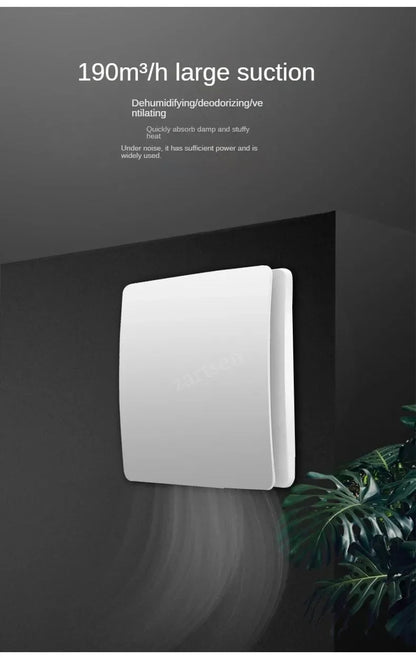 4 Inch High-Speed Exhaust Fan - Wall/Window Ventilator for Toilet, Kitchen & Bathroom with Remote Control