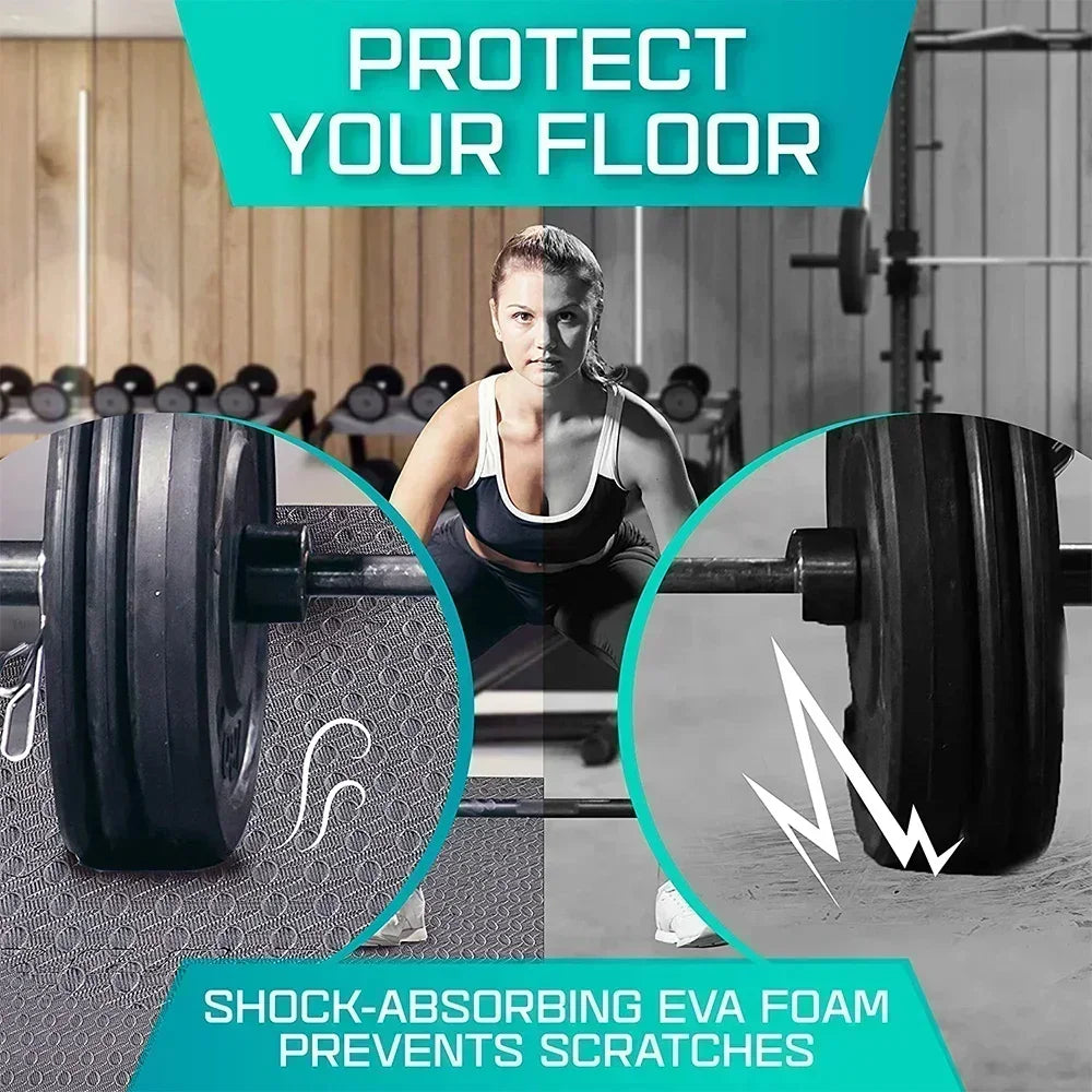 4-20PCS EVA Puzzle Fitness Mat – Interlocking Foam Floor Tiles, Non-Slip Home Gym & Kids Play Mat