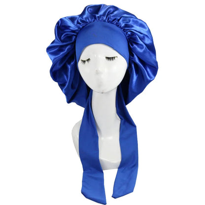 Unisex Satin Sleeping Hat - Solid Color Night Sleep Cap, Hair Care Bonnet, Nightcap for Women and  Men, Shower Turban