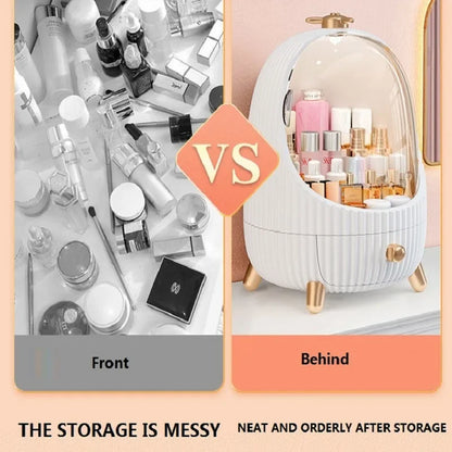Acrylic Cosmetic Storage Box - Makeup Brush Holder, Lipstick Organizer, and Skin Care Products Display Cabinet for Your Dressing Table or Vanity