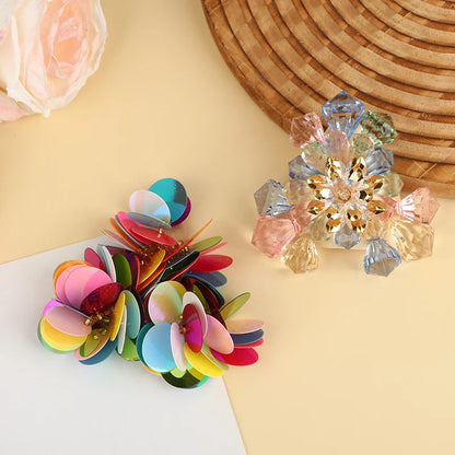 Fabric Sequin & Beaded Flower Shoe Clips – Removable High Heel Buckles, Wedding & Women’s Shoe Decoration