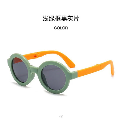 Foldable Kids Sunglasses – UV Protection Cartoon Shades for Boys & Girls, Fashionable Baby Eyewear