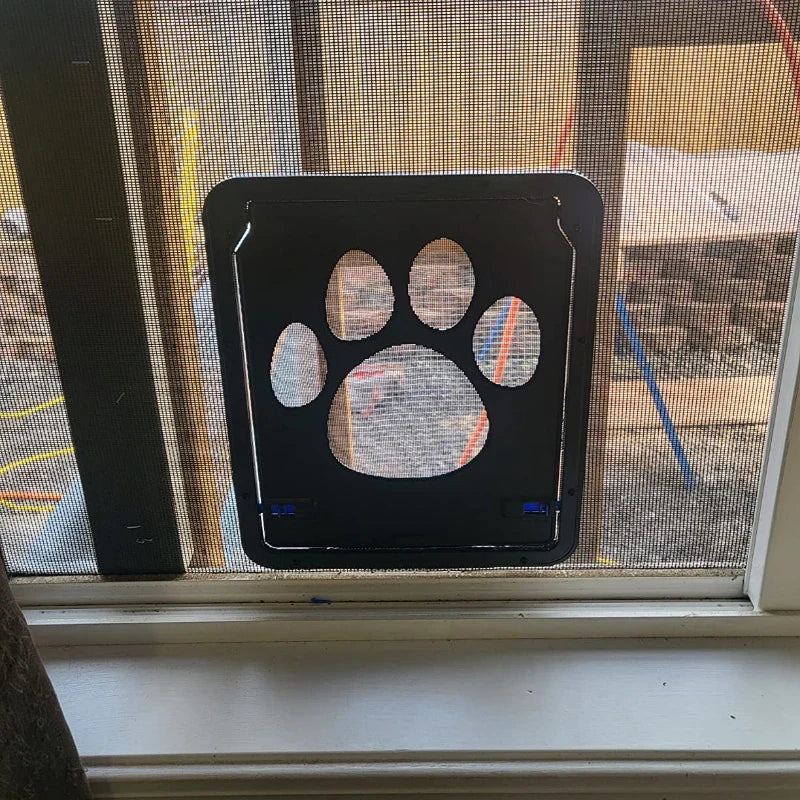 Secure Entry Solution: Pet Door with Lockable Magnetic Screen - Easy Install for Outdoor Dogs & Cats, Stylish Access to Your Garden