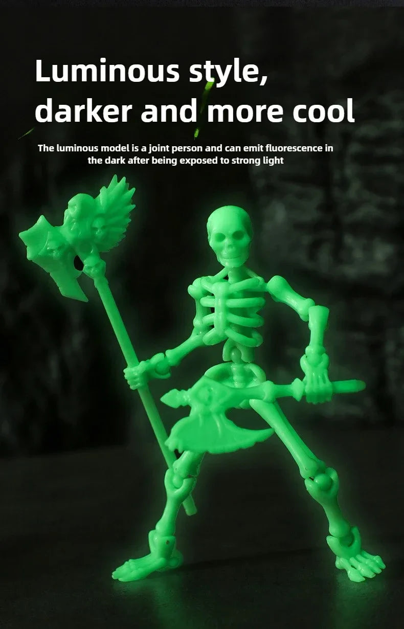 3D Articulated Skull Model – Assemble Action Figure for Anime, Games & Decoration