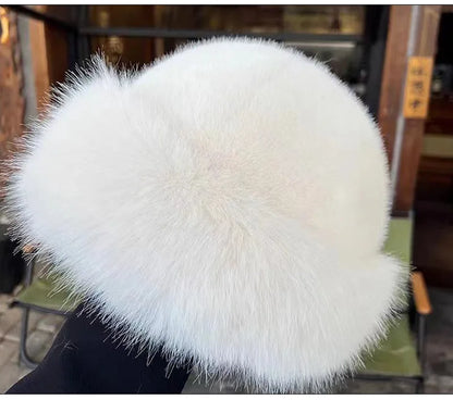 Mongolian Hat for Women – Cotton, Warm, Eye-Catching, Versatile Ear Protection, Water-Resistant Plush Basin Hat