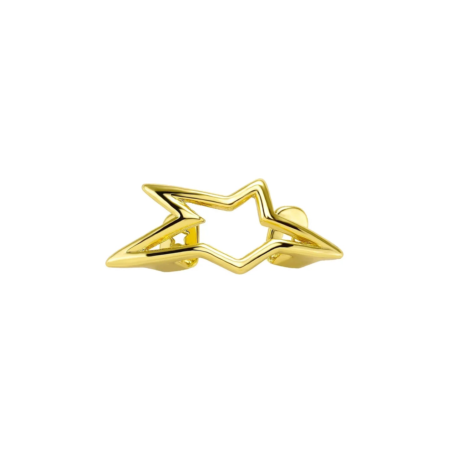 Y2K Cyber Punk Tooth Caps - Glossy Geometric Star Pentagram Grillz Jewelry for Men & Women