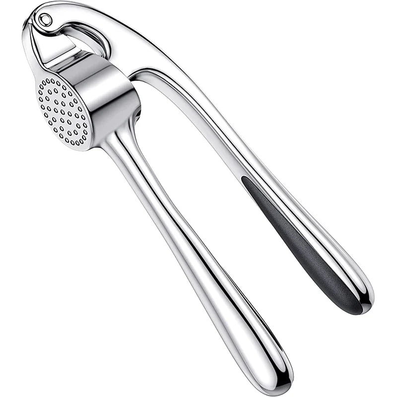 LMETJMA Stainless Steel Garlic Press — Easy Squeeze Garlic Mincer & Crusher Kitchen Tool JT202