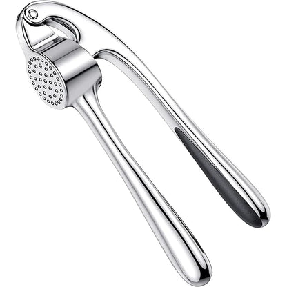 LMETJMA Stainless Steel Garlic Press — Easy Squeeze Garlic Mincer & Crusher Kitchen Tool JT202